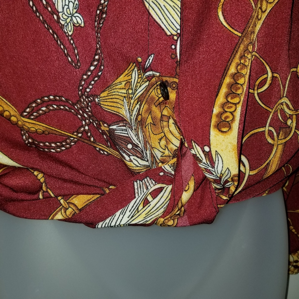 Printed button down blouse - Picture 4 of 7